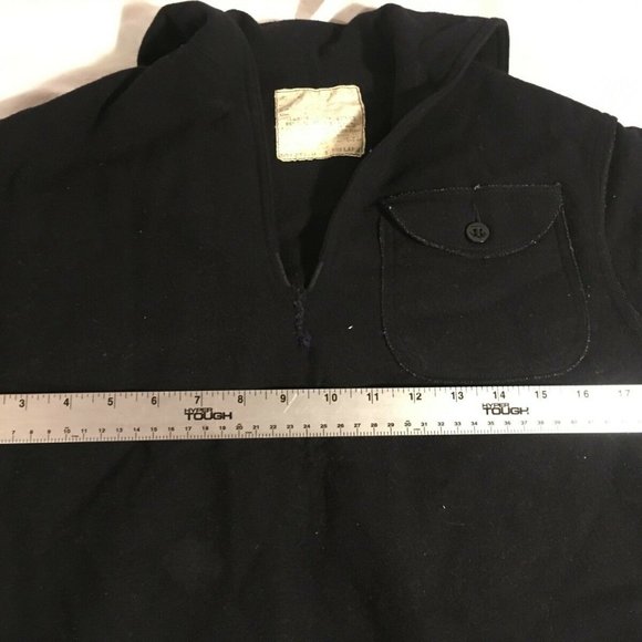 VINTAGE US NAVY SAILOR BLACK JUMPER CRACKER JACK UNIFORM BLOUSE JACKET IG 572